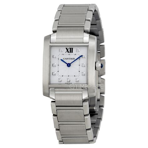 Cartier Tank Francaise Silver Dial Ladies Watch WE110007